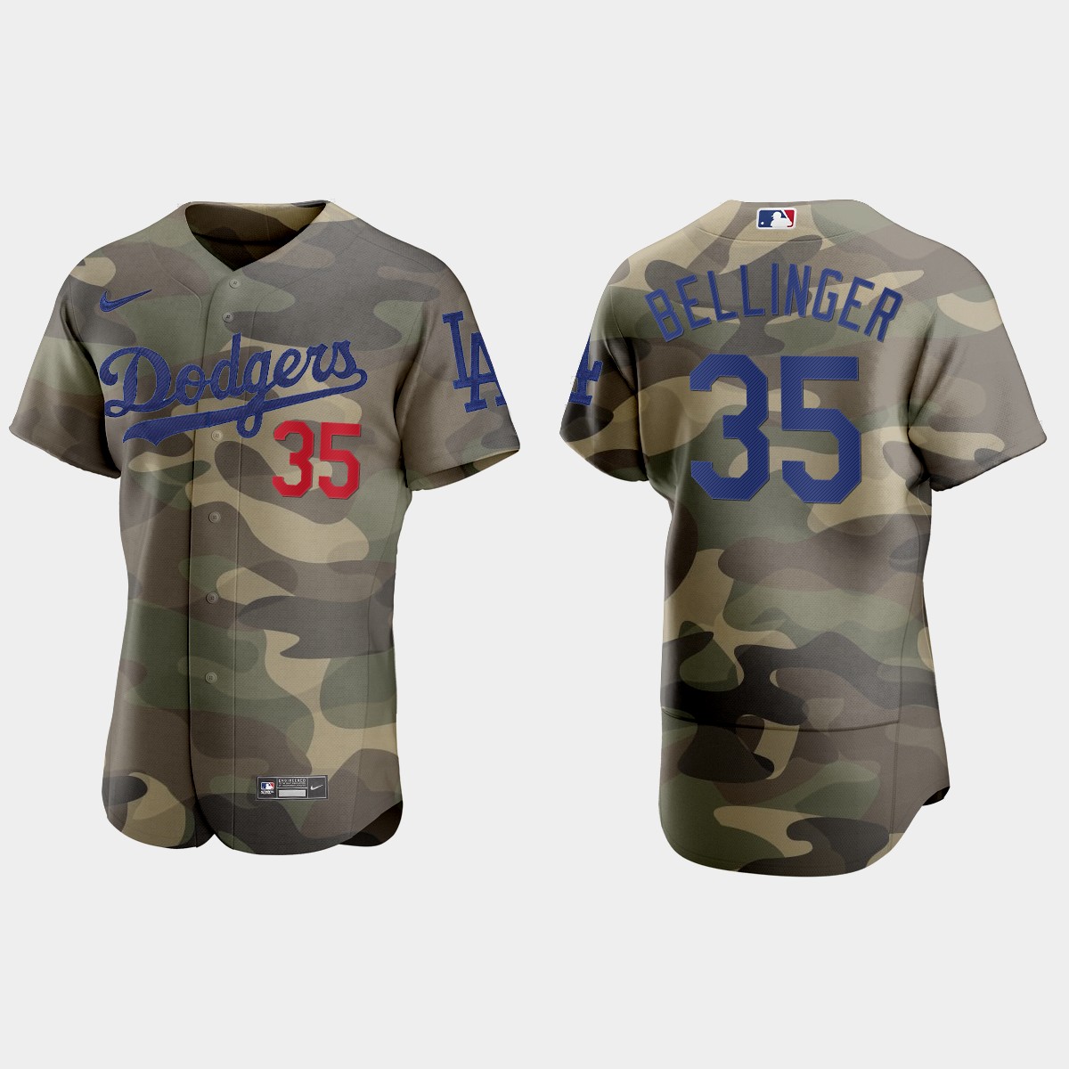 Cody Bellinger Los Angeles Dodgers 2021 National Armed Forces Day Jersey - Camo