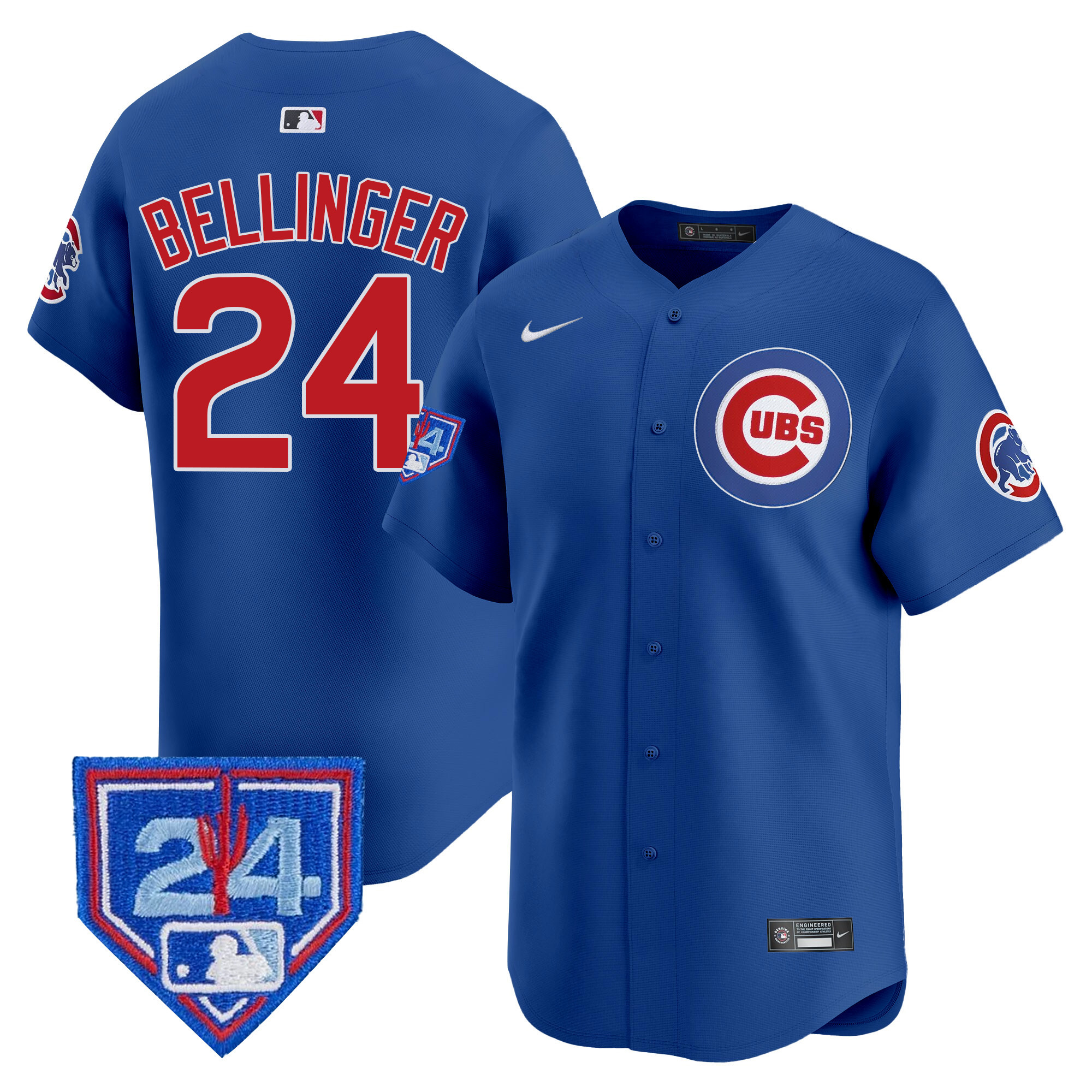 Cody Bellinger Men's Chicago Cubs 2024 Spring Training Patch Vapor Premier Limited Royal Jersey - All Stitched