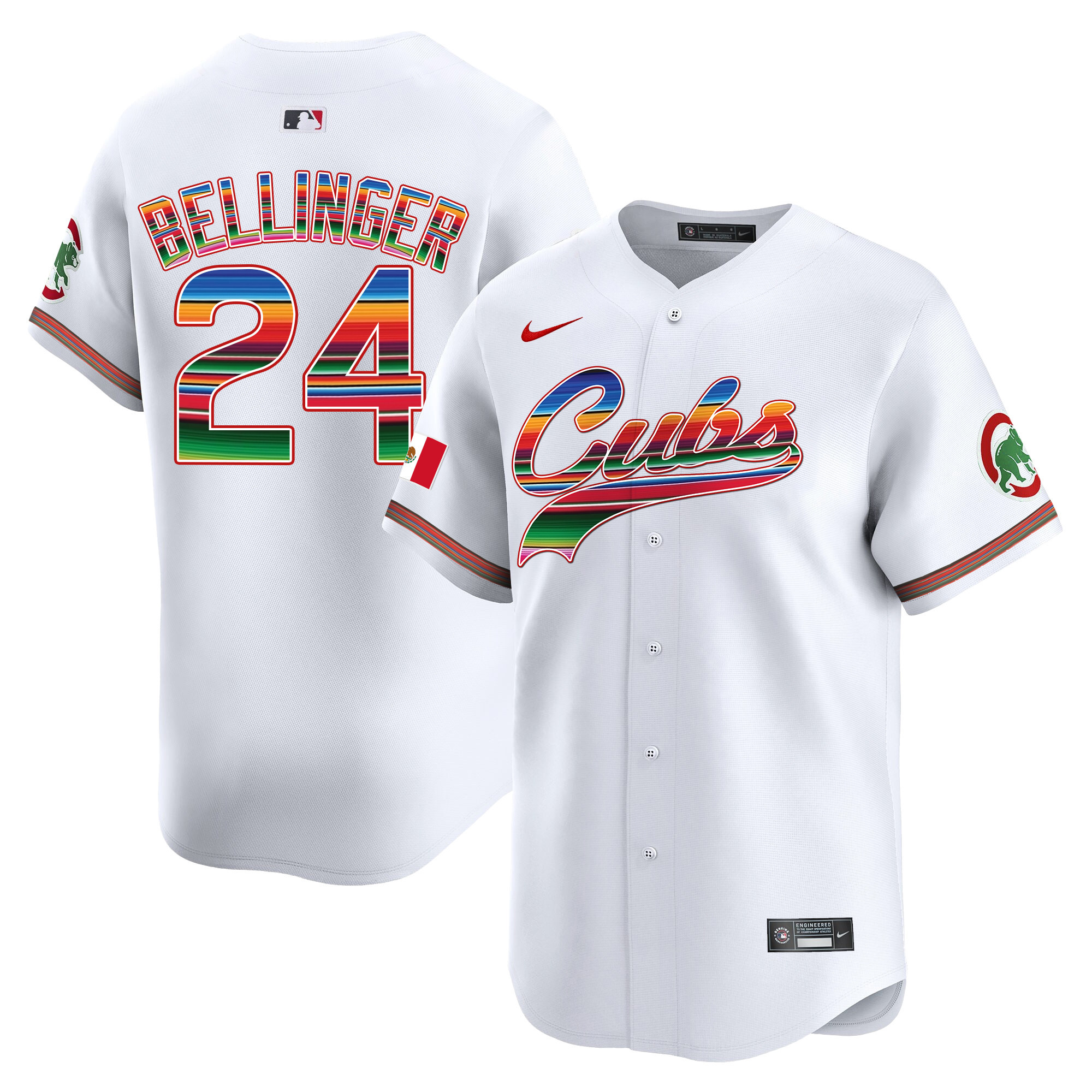 Cody Bellinger Men's Chicago Cubs Mexico Vapor Premier Limited V2 White Jersey - All Stitched