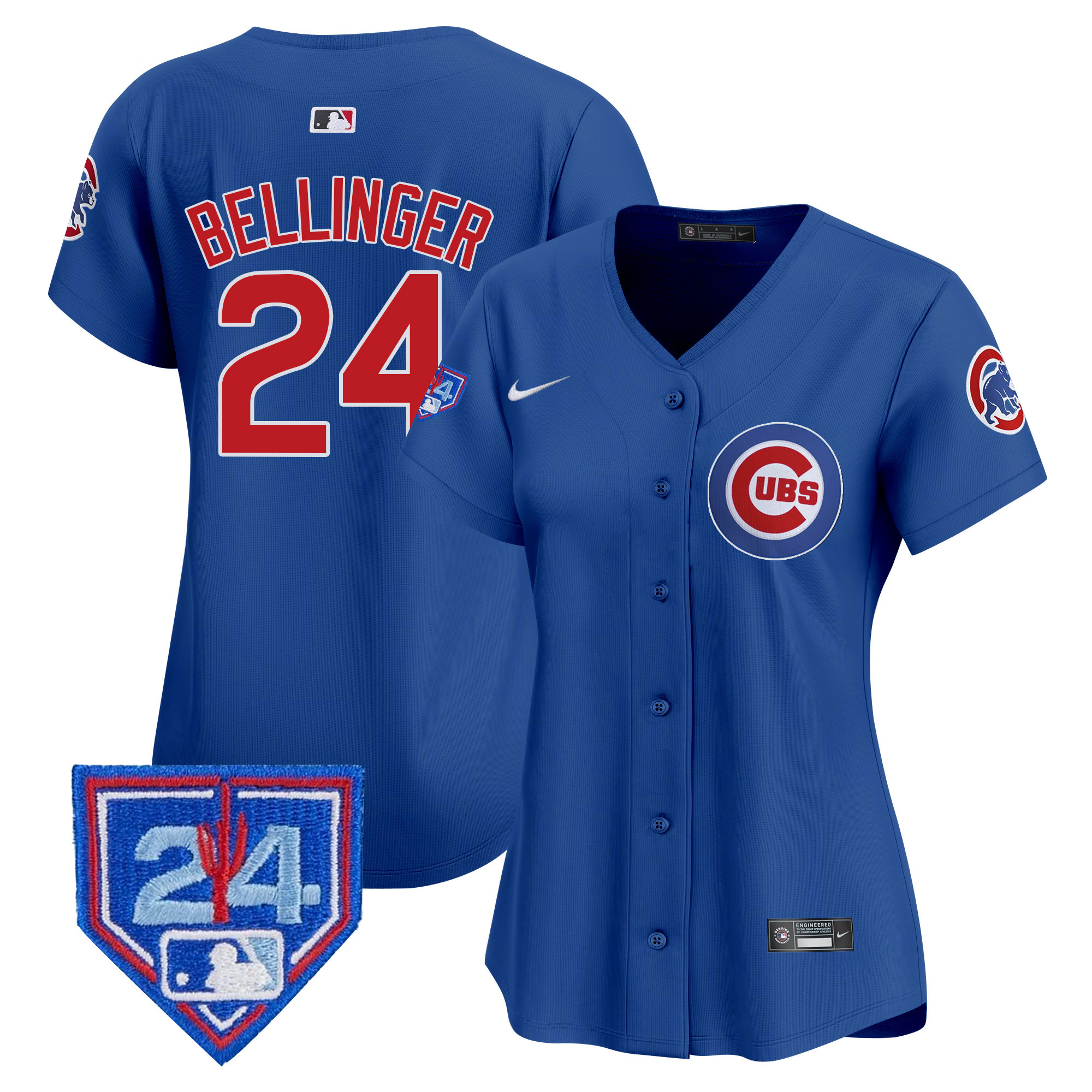Cody Bellinger Women's Chicago Cubs 2024 Spring Training Patch Vapor Premier Limited V2 Royal Jersey - All Stitched
