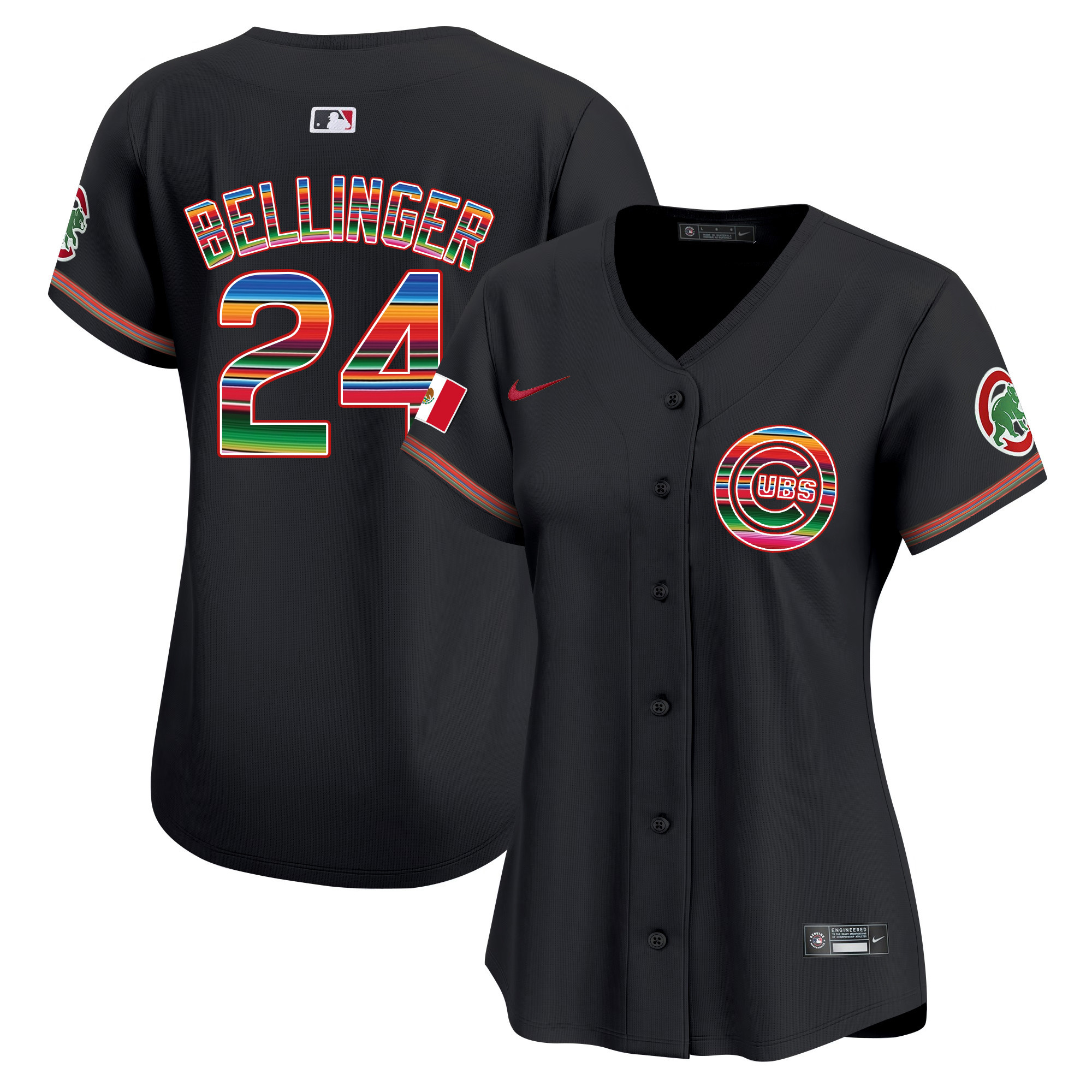 Cody Bellinger Women's Chicago Cubs Mexico Vapor Premier Limited Black Jersey - All Stitched