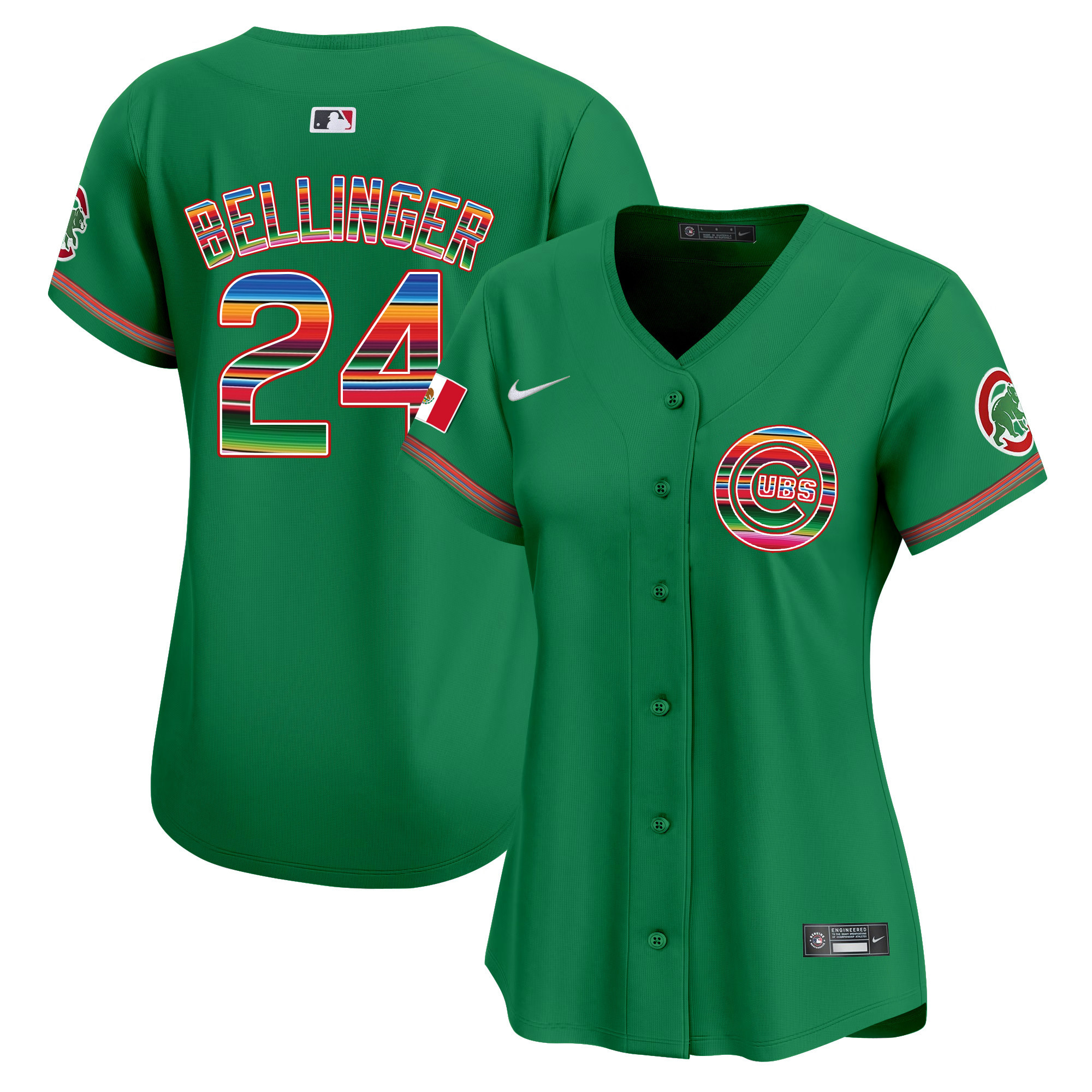 Cody Bellinger Women's Chicago Cubs Mexico Vapor Premier Limited Green Jersey - All Stitched