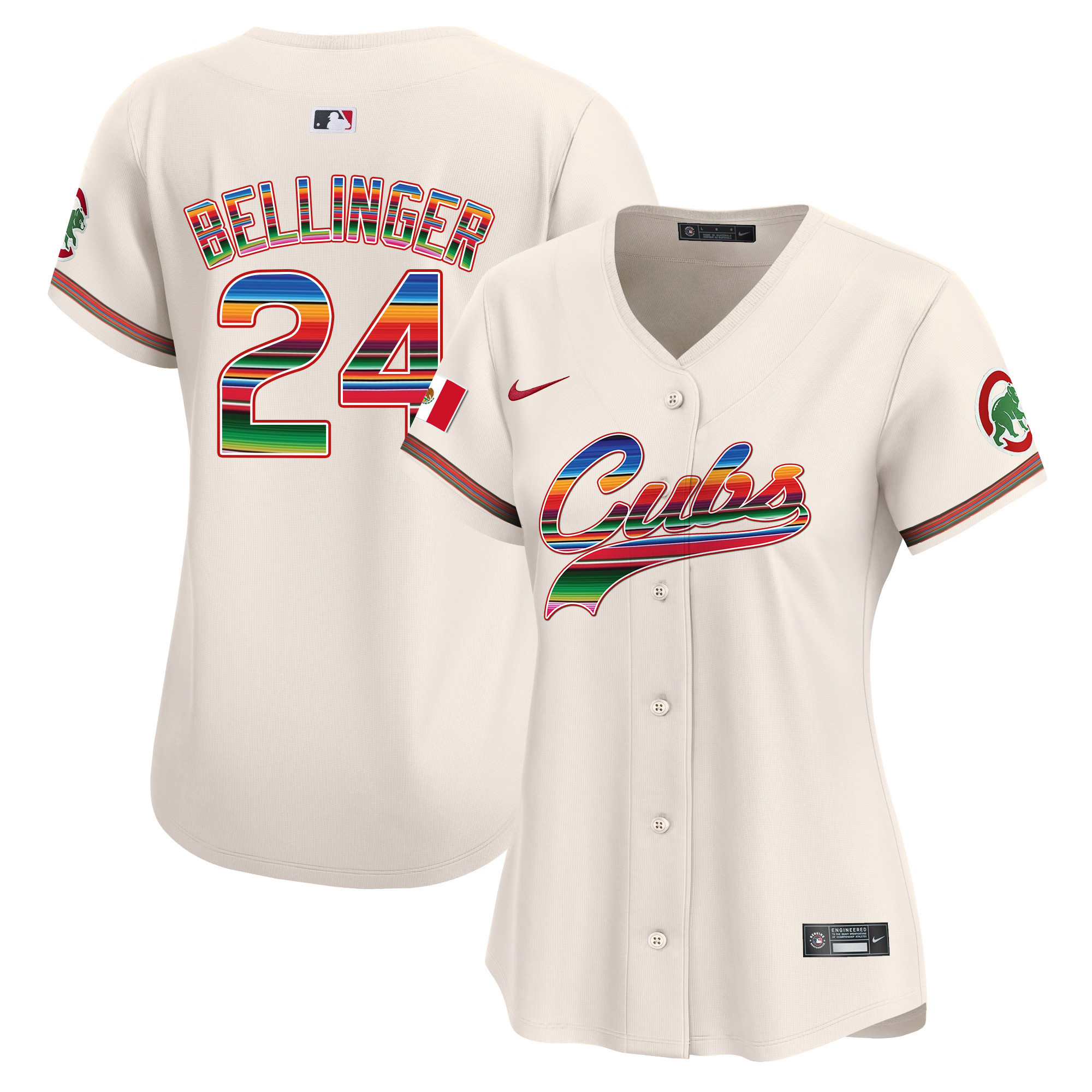 Cody Bellinger Women's Chicago Cubs Mexico Vapor Premier Limited V2 Cream Jersey - All Stitched