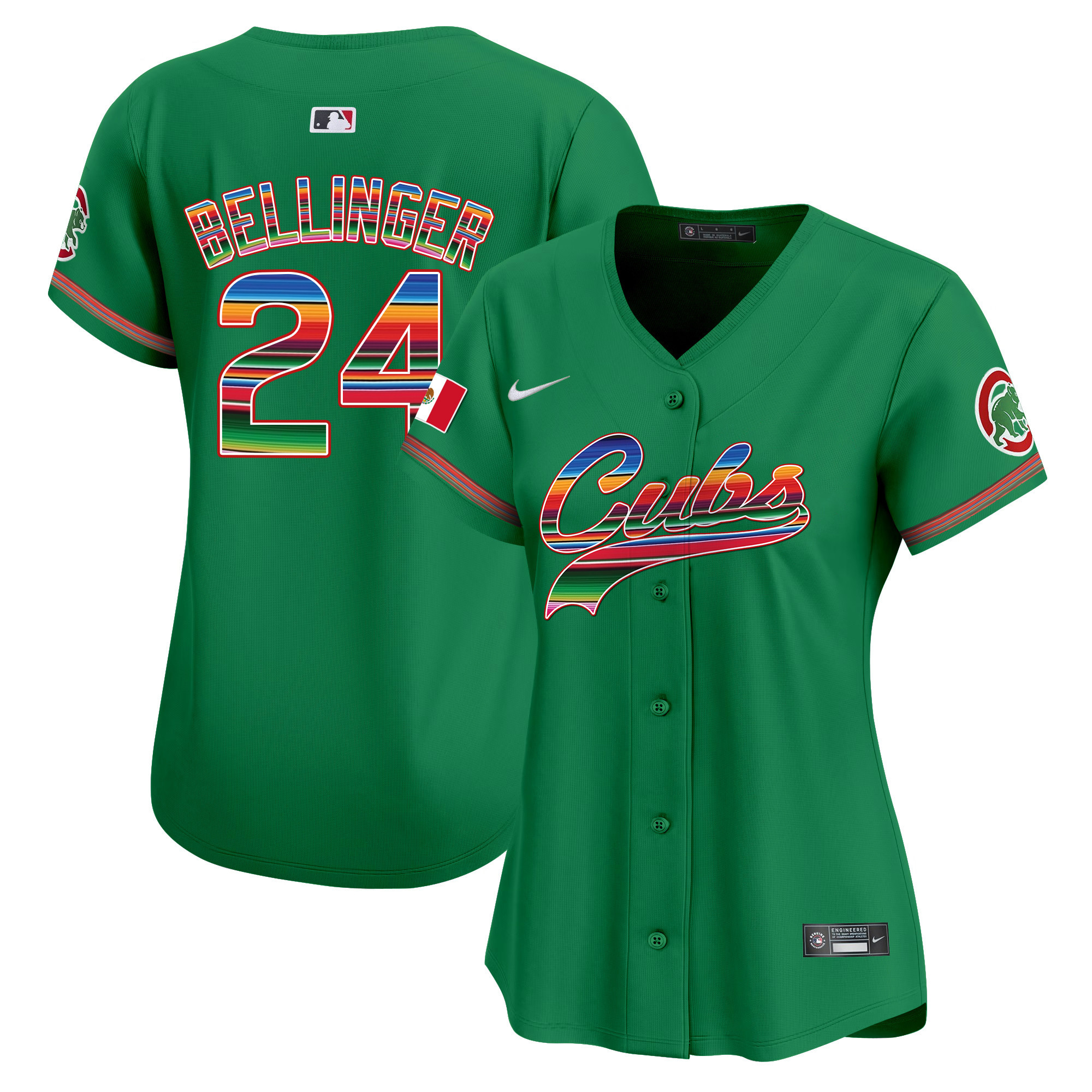 Cody Bellinger Women's Chicago Cubs Mexico Vapor Premier Limited V2 Green Jersey - All Stitched