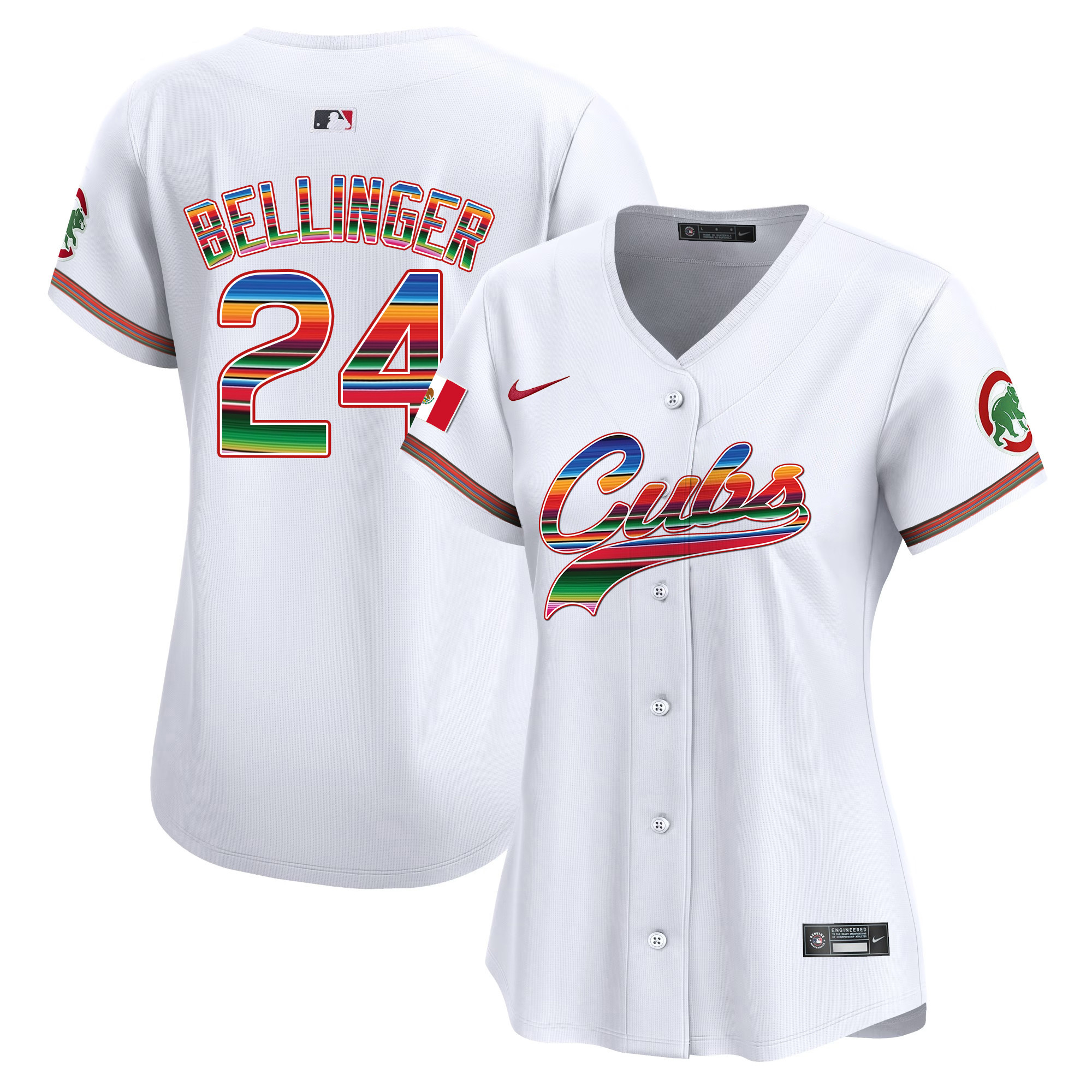 Cody Bellinger Women's Chicago Cubs Mexico Vapor Premier Limited V2 White Jersey - All Stitched