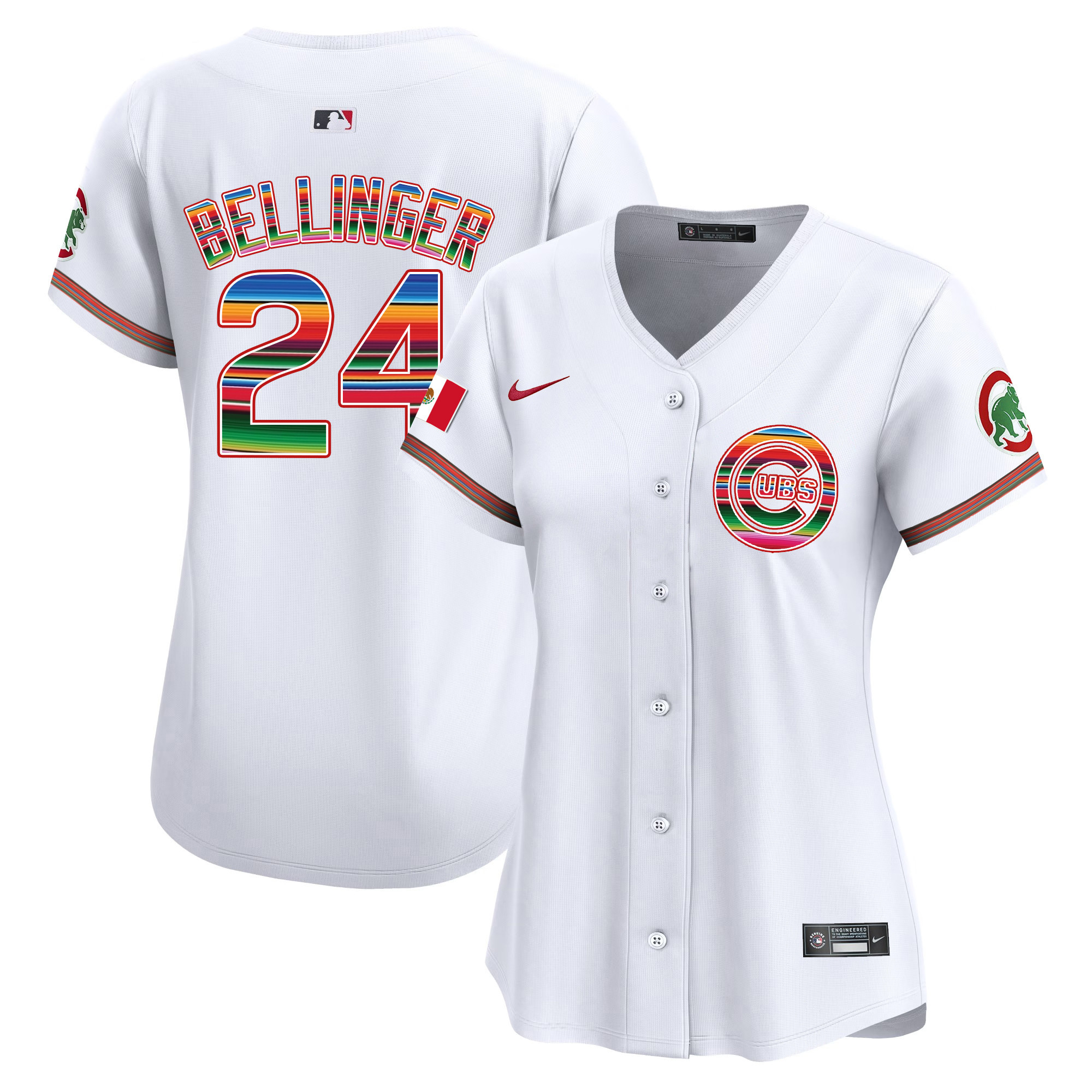 Cody Bellinger Women's Chicago Cubs Mexico Vapor Premier Limited White Jersey - All Stitched
