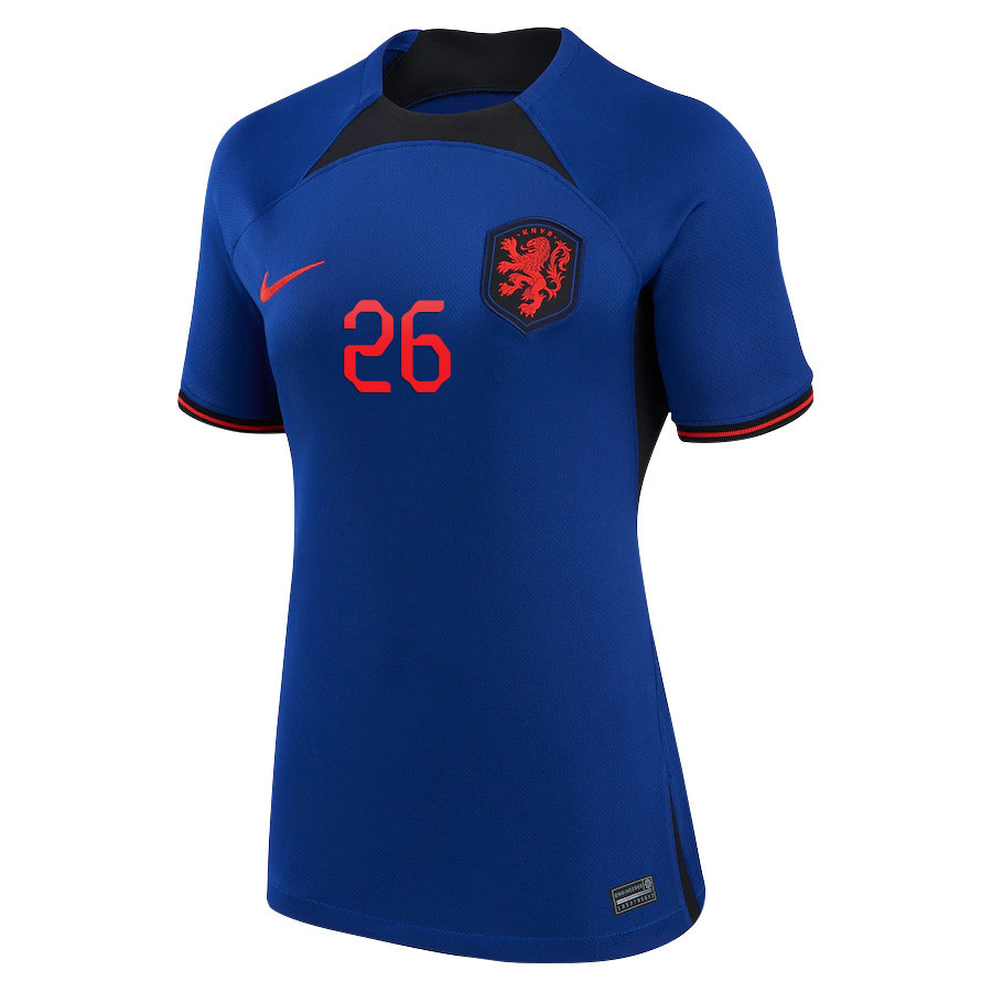 Cody Gakpo 26 Netherlands National Team 2022-23 Qatar World Cup Women Soccer Jersey – Away