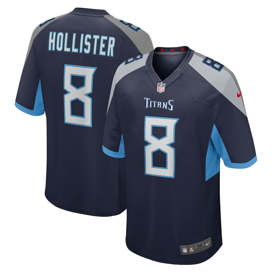 Cody Hollister Tennessee Titans Stitched Jersey – Navy