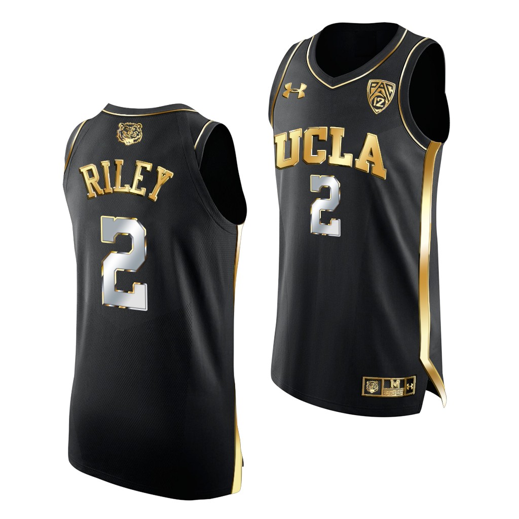 Cody Riley UCLA Bruins 2021 March Madness Elite 8 Black Golden Jersey