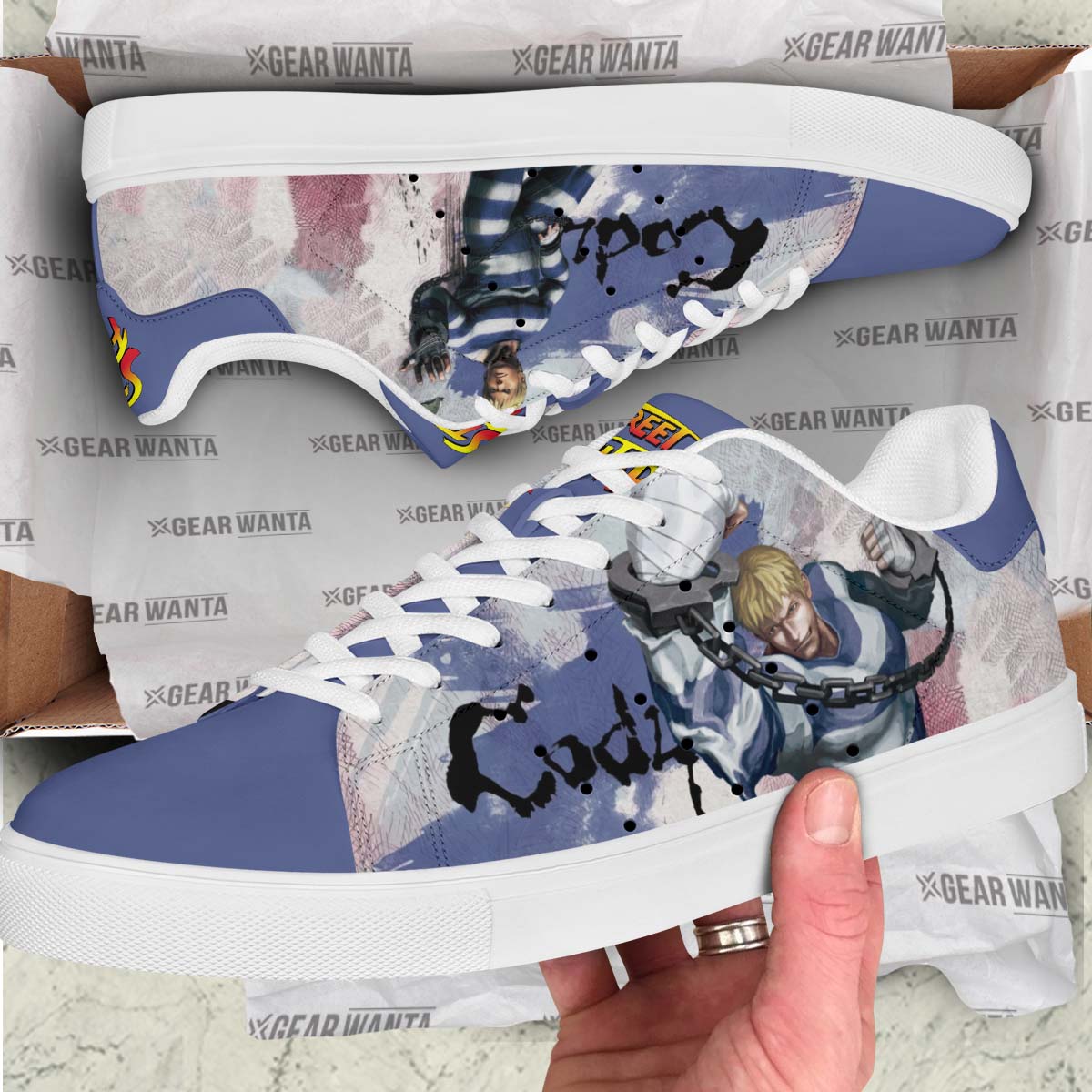 Cody Skate Shoes Custom Street Fighter Game Shoes