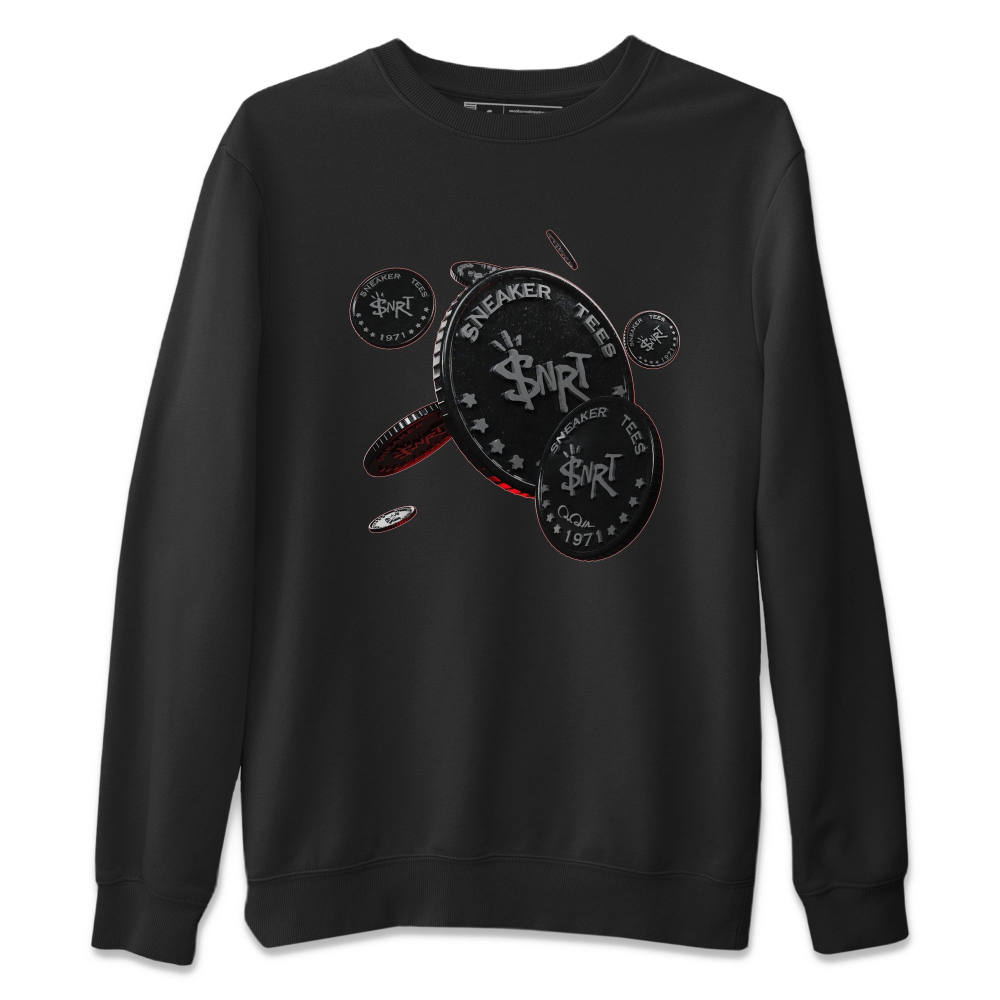 Coin Drop Unisex Sweater – Air Jordan 13 Black Flint, Sneakers Matching Sweater