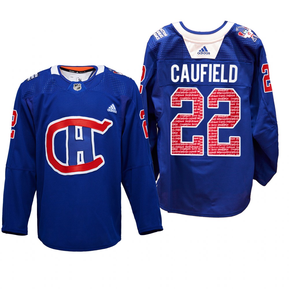 Cole Caufield Montreal Canadiens RadioTeleDON Jersey Royal #22 Special Edition