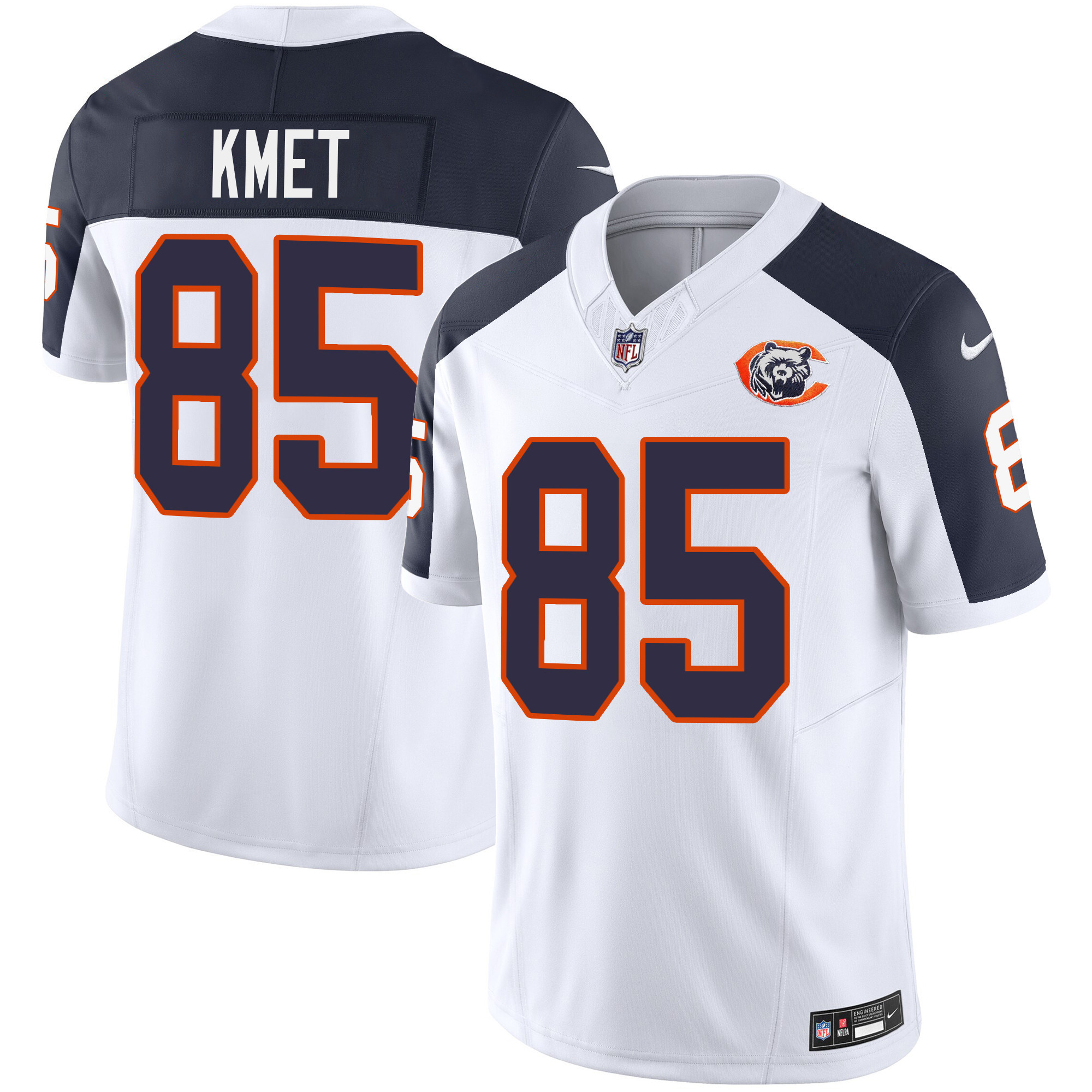Cole Kmet Youth's Chicago Bears Throwback Vapor Inverted Jersey - All Stitched 