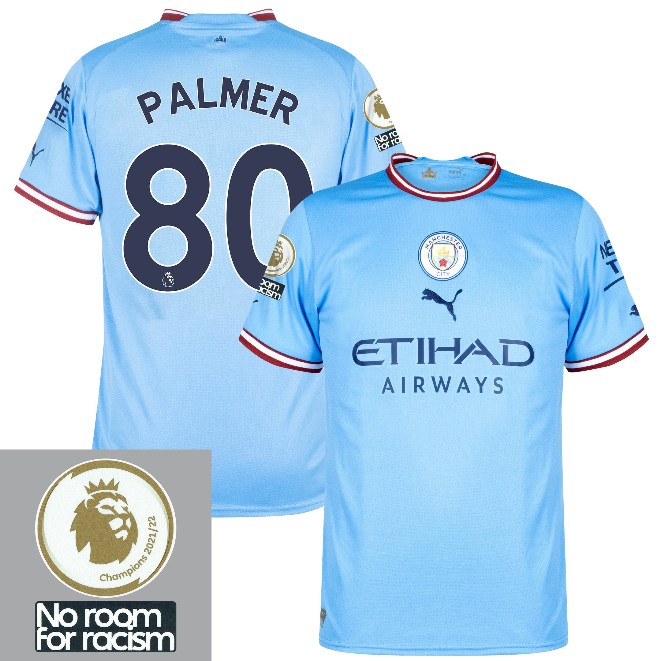 Cole Palmer 80 Manchester City 2022-2023 Home Men Jersey – Sky Blue