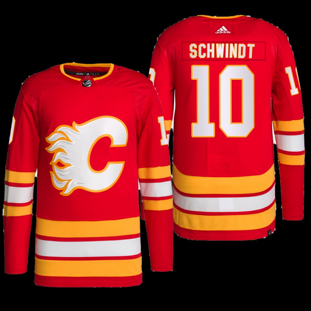 Cole Schwindt Calgary Flames Primegreen Jersey 2022 Red #10 Home Uniform