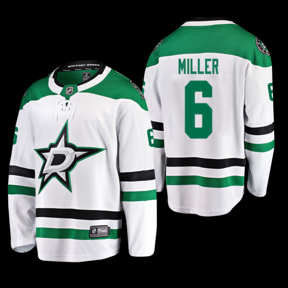 Colin Miller #6 Dallas Stars Away White Breakaway Player Jersey