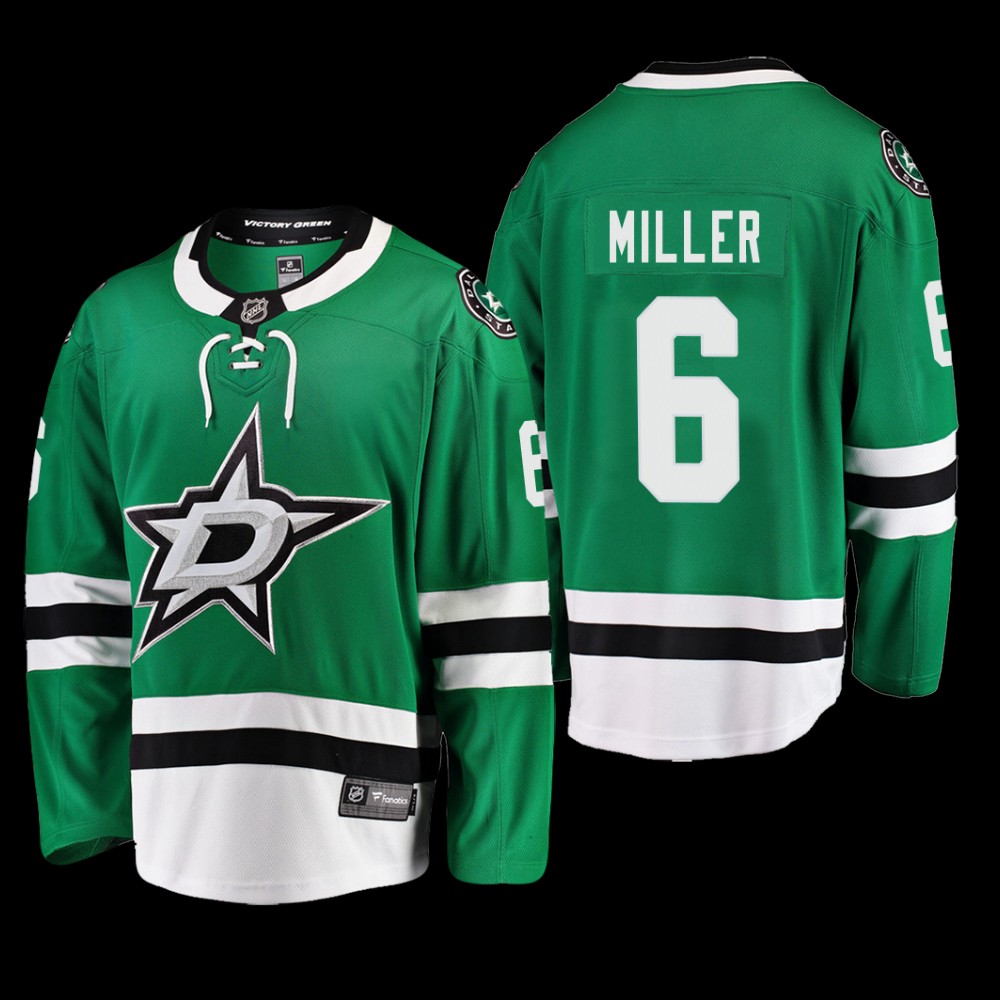 Colin Miller #6 Dallas Stars Home Green Breakaway Player Jersey