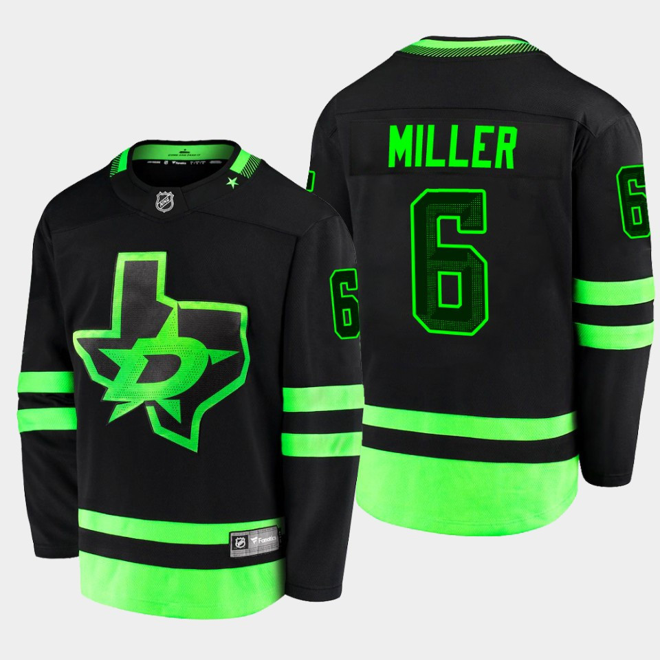 Colin Miller 6 Dallas Stars Blackout Alternate Third Black Stitched Jersey
