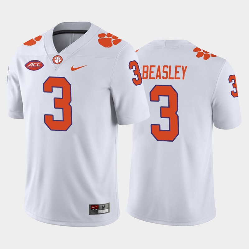 College Clemson Tigers Vic Beasley White Away History Player Jersey