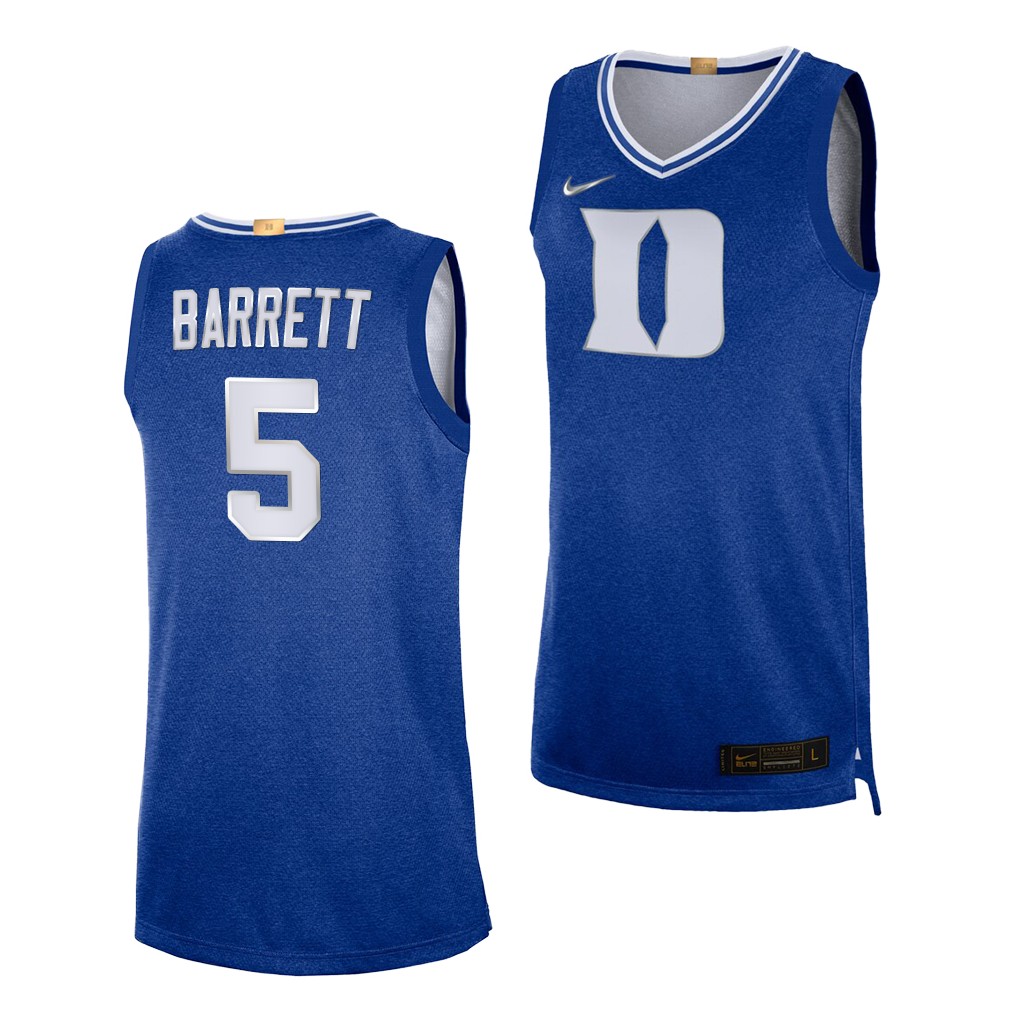 College Duke Blue Devils RJ Barrett Royal 100th Anniversary Rivalry Limited Jersey
