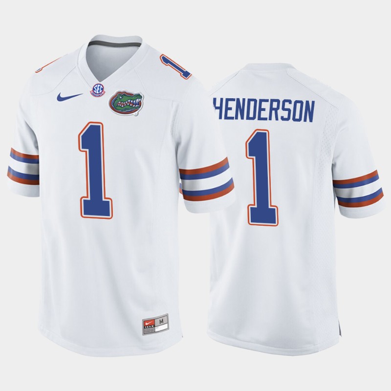 College Florida Gators CJ Henderson White Away Game Jersey
