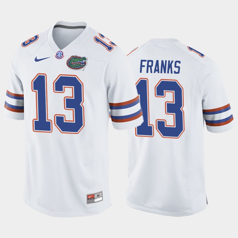 College Florida Gators Feleipe Franks White Away Game Jersey