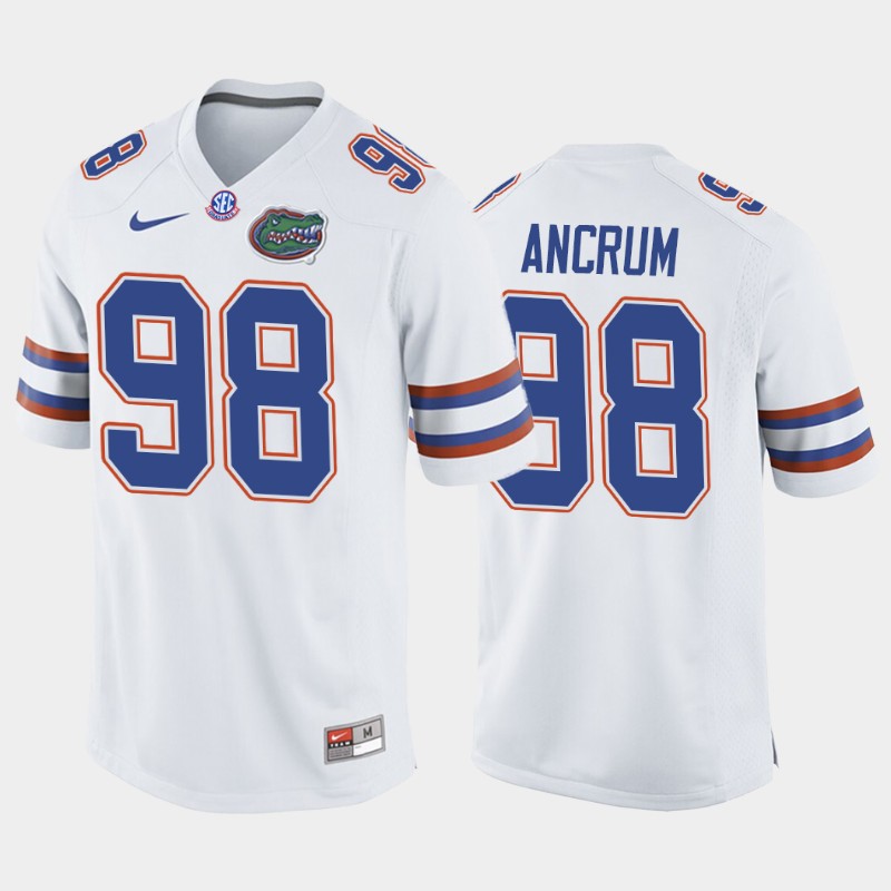 College Florida Gators Luke Ancrum White Away Game Jersey