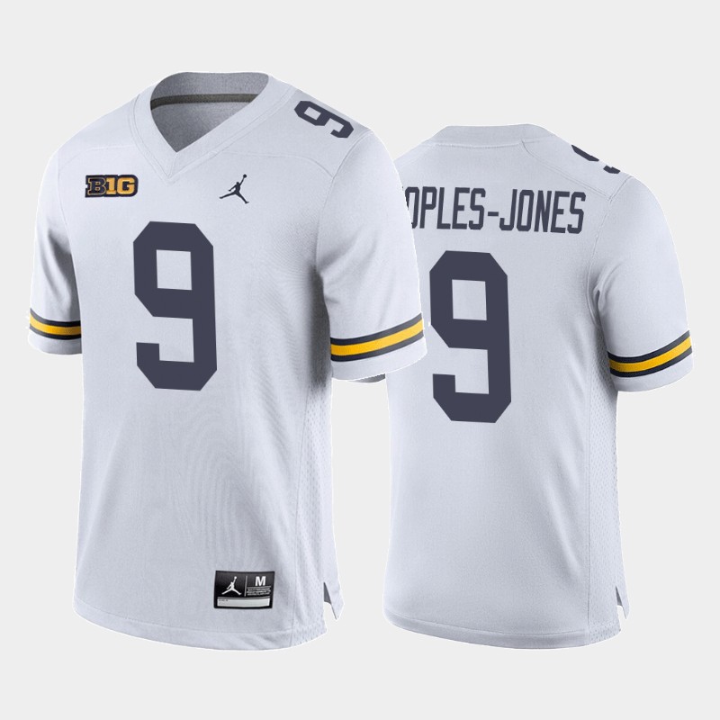 College Michigan Wolverines Donovan Peoples-Jones White Away Game Jersey
