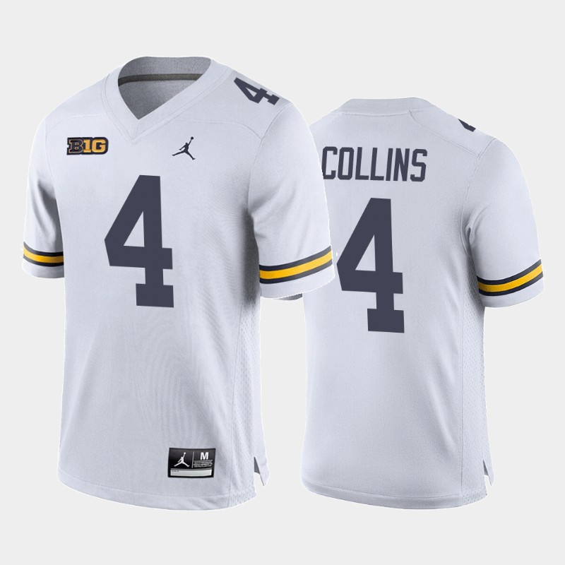 College Michigan Wolverines Nico Collins White Away Game Jersey