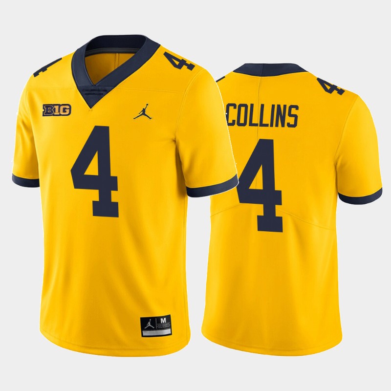 College Michigan Wolverines Nico Collins Yellow Alternate Jersey