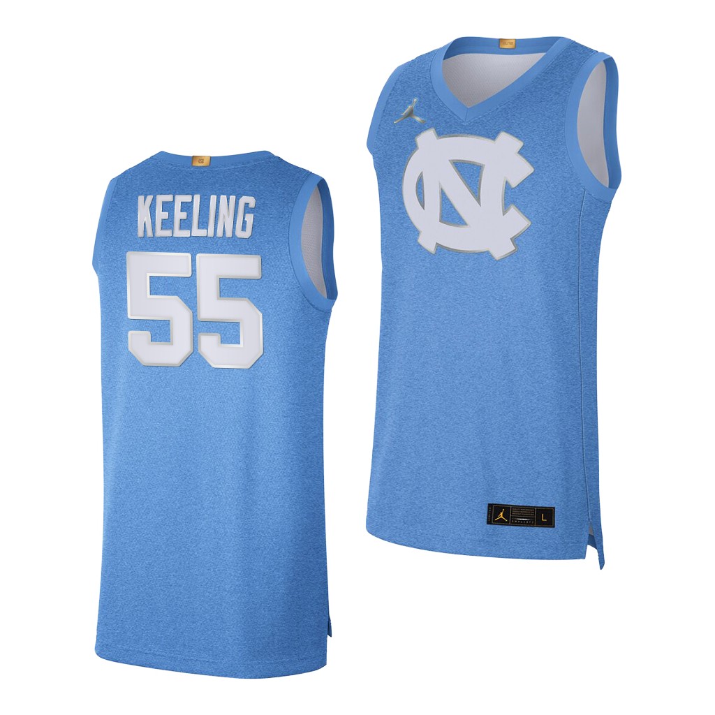 College North Carolina Tar Heels Christian Keeling Blue 100th Anniversary Rivalry Limited Jersey