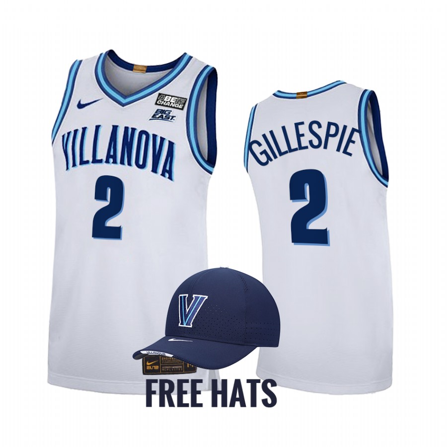 Collin Gillespie Villanova Wildcats White Jersey 2021-22 Home Elite