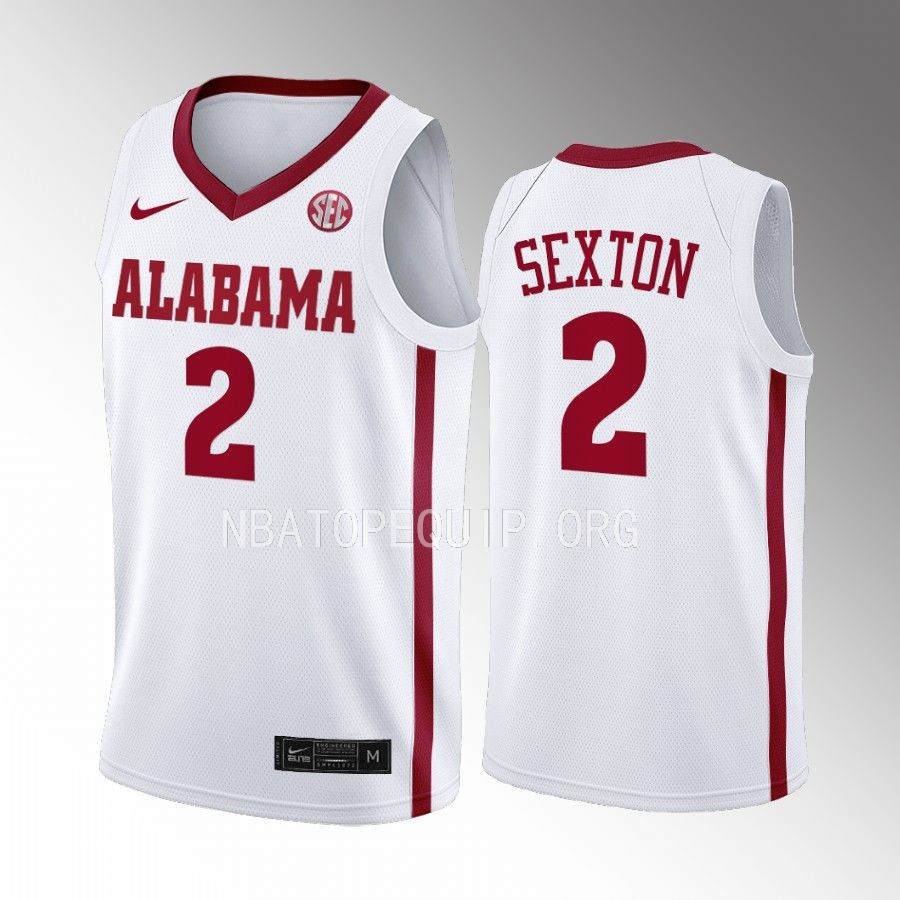 Collin Sexton Alabama Crimson Tide College Men's White Jersey