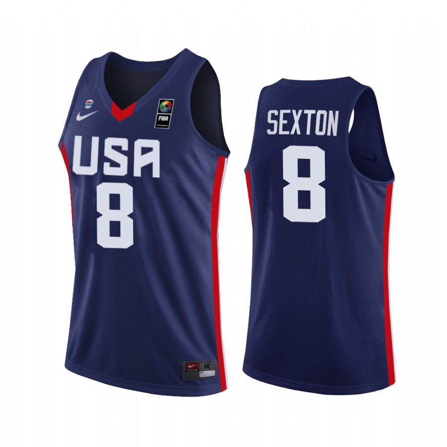 Collin Sexton USA #8 Navy 2016 U17 World Championship MVP Jersey