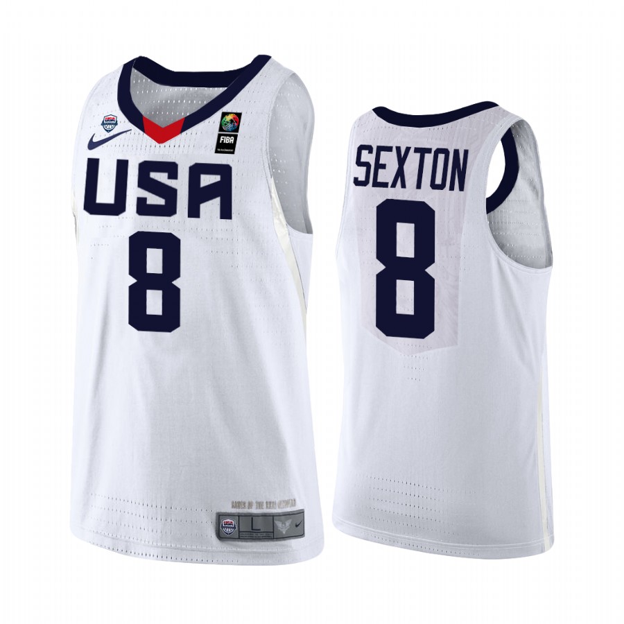 Collin Sexton USA #8 White 2016 U17 World Championship MVP Jersey