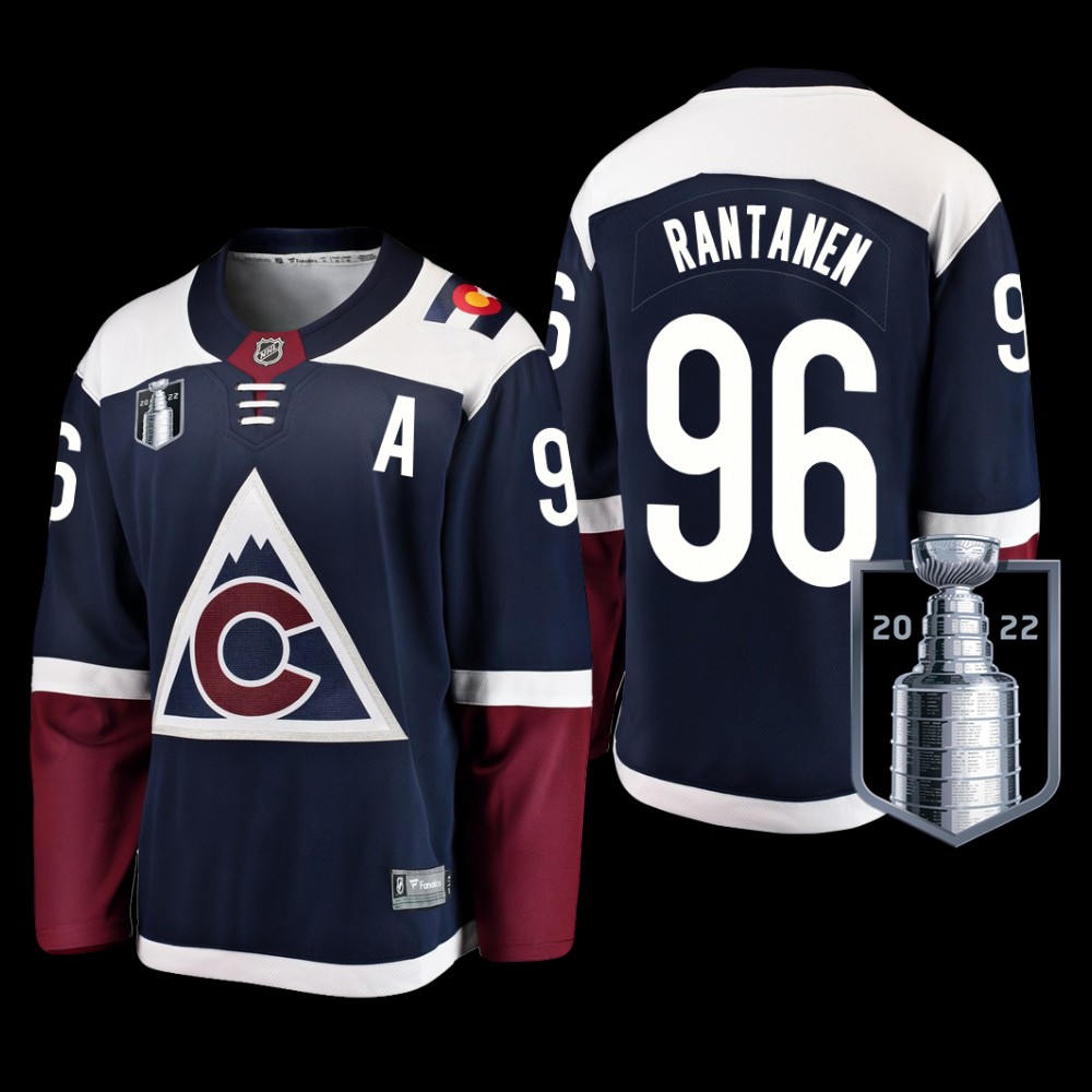 Colorado Avalanche #96 Mikko Rantanen Navy 2022 Stanley Cup Finals Alternate Jersey