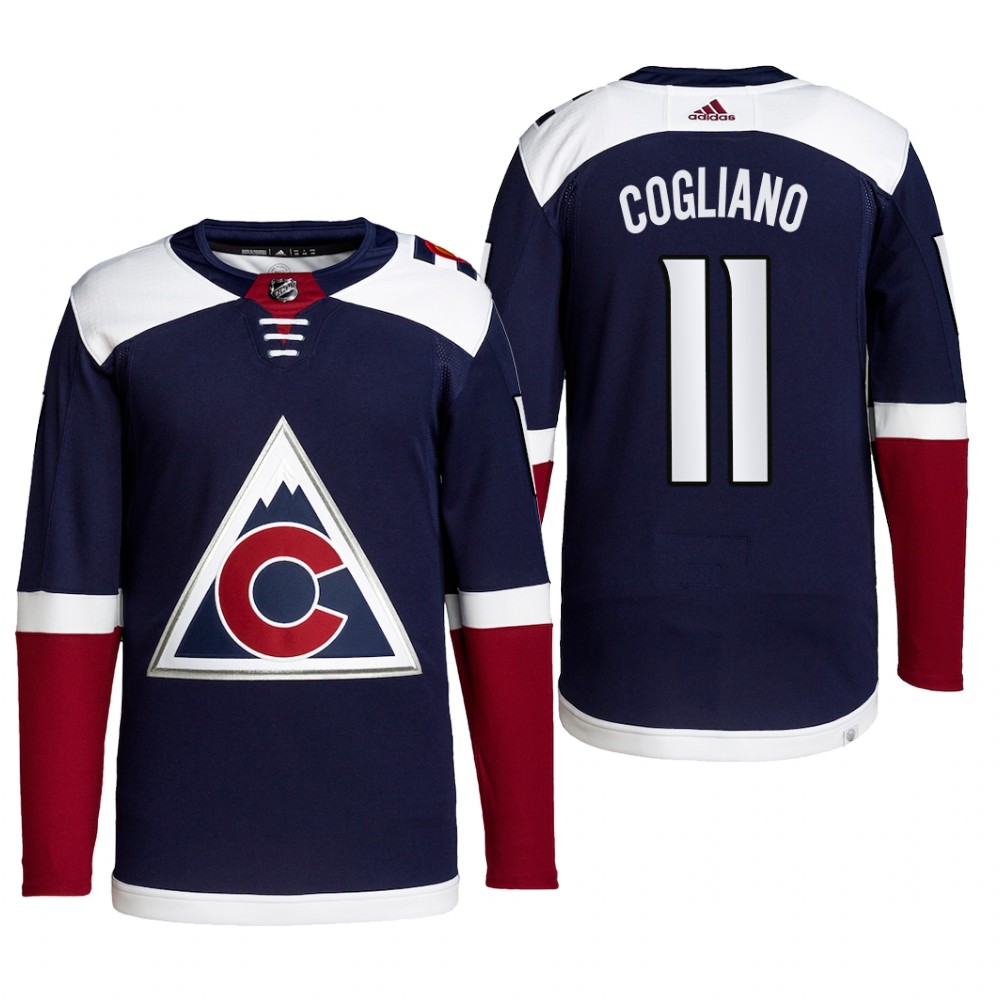 Colorado Avalanche 2022 Alternate Jersey Andrew Cogliano Navy #11 Primegreen Pro Uniform