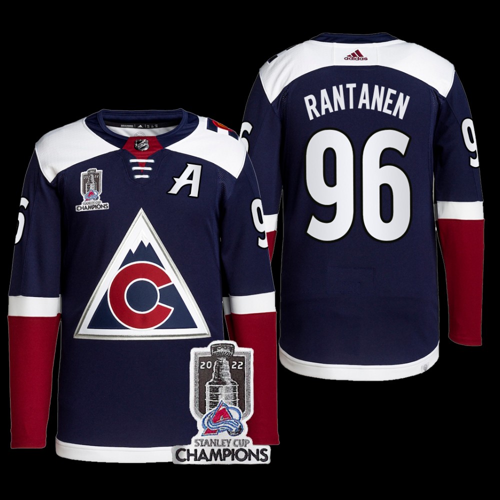 Colorado Avalanche 2022 Stanley Cup Champions Mikko Rantanen Navy #96 Alternate Jersey