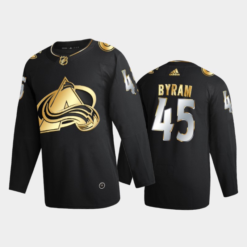 Colorado Avalanche Bowen Byram #45 2020-21 2021 Golden Edition Black Limited Jersey