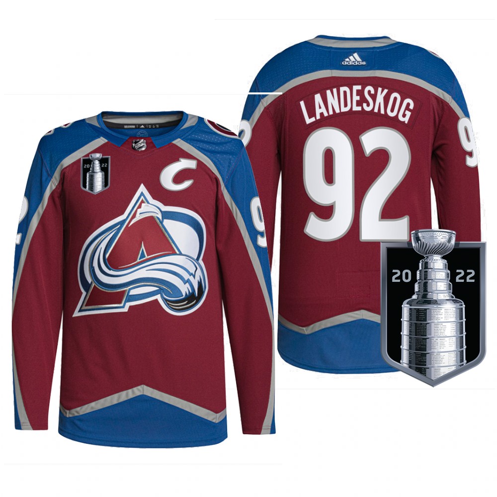Colorado Avalanche Gabriel Landeskog 2022 Stanley Cup Playoffs Jersey Burgundy Pro Uniform