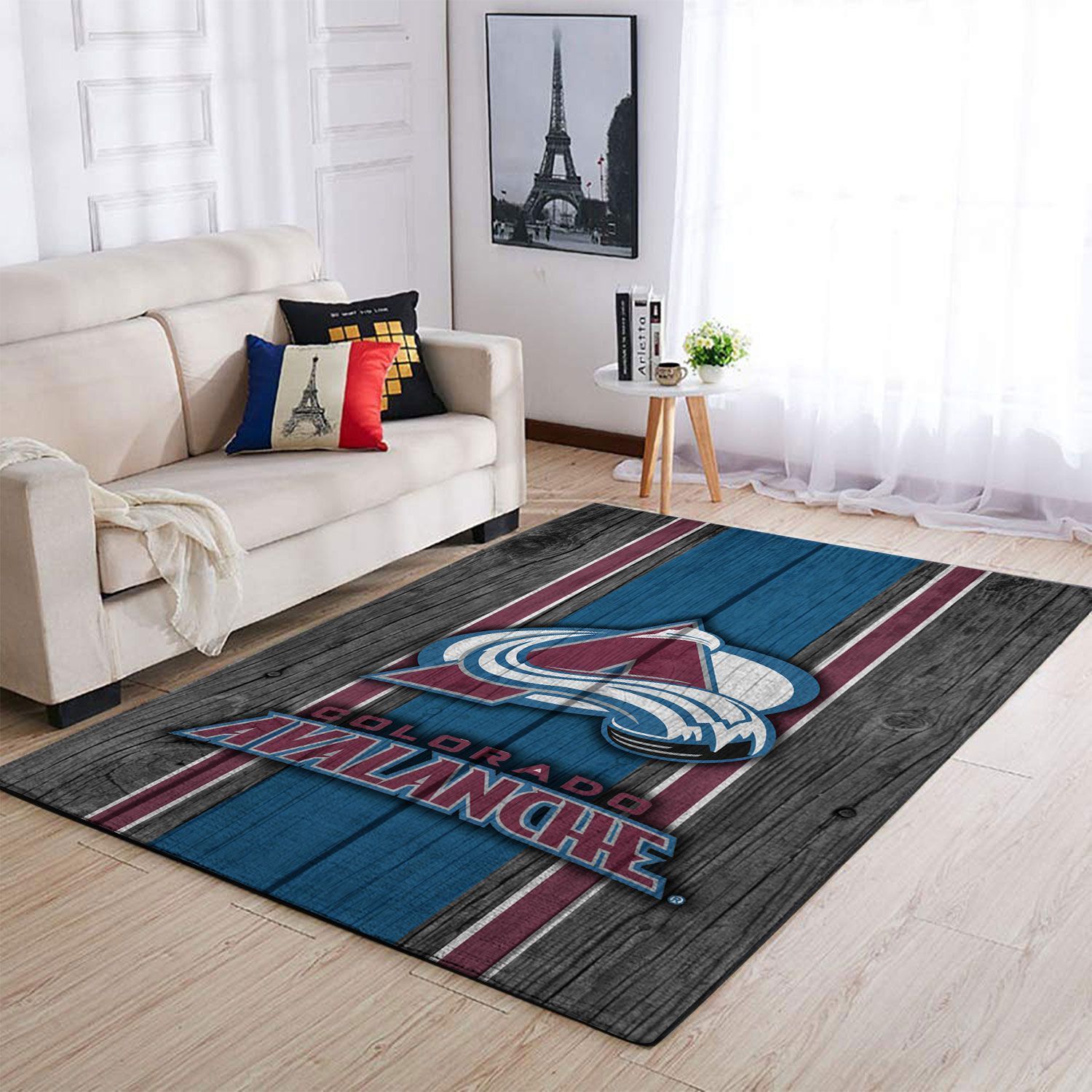 Colorado Avalanche Living Room Area Rectangle Rug
