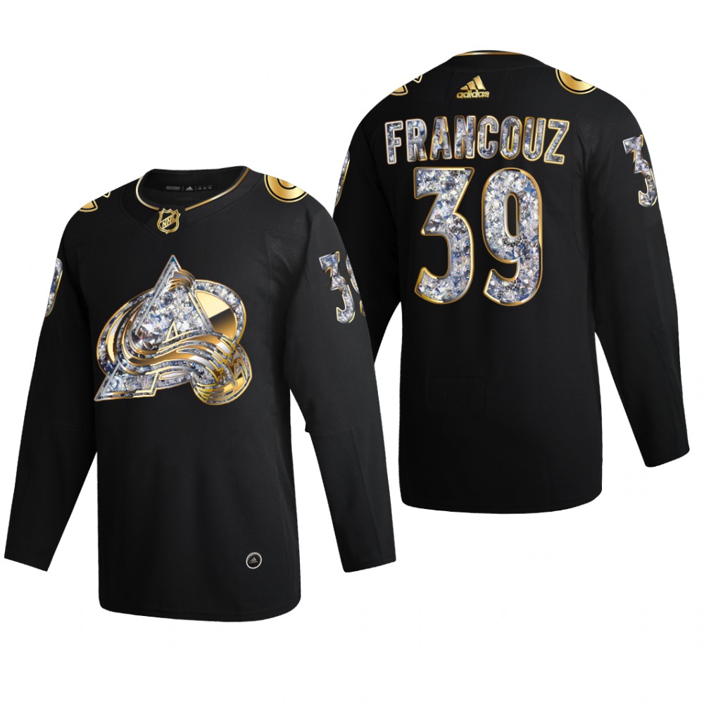 Colorado Avalanche Pavel Francouz #39 Diamond Edition 2022 Stanley Cup Playoffs Black Jersey