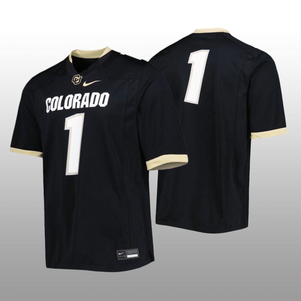 Colorado Buffaloes #1 Black Jersey