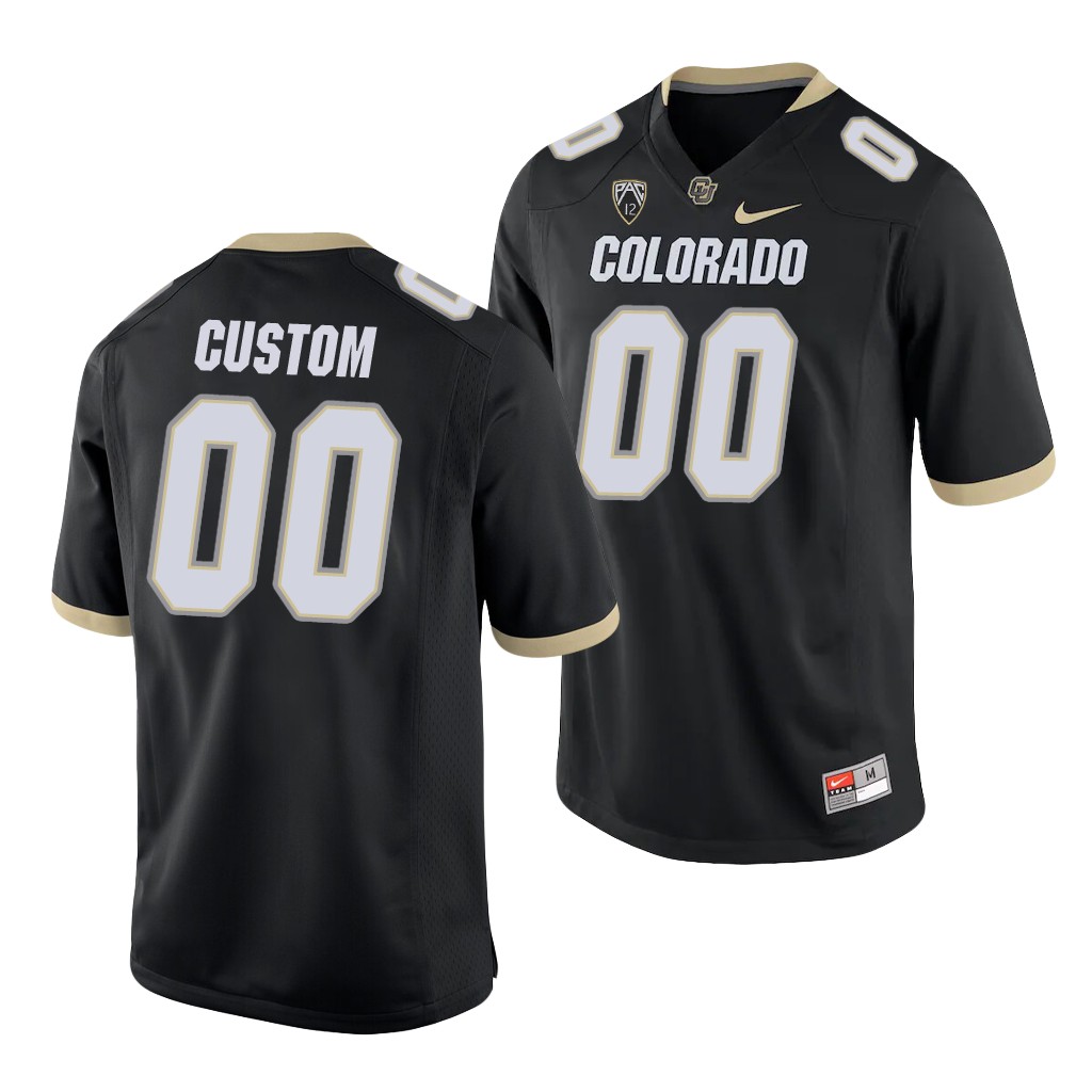 Colorado Buffaloes Custom Black College Game Jersey