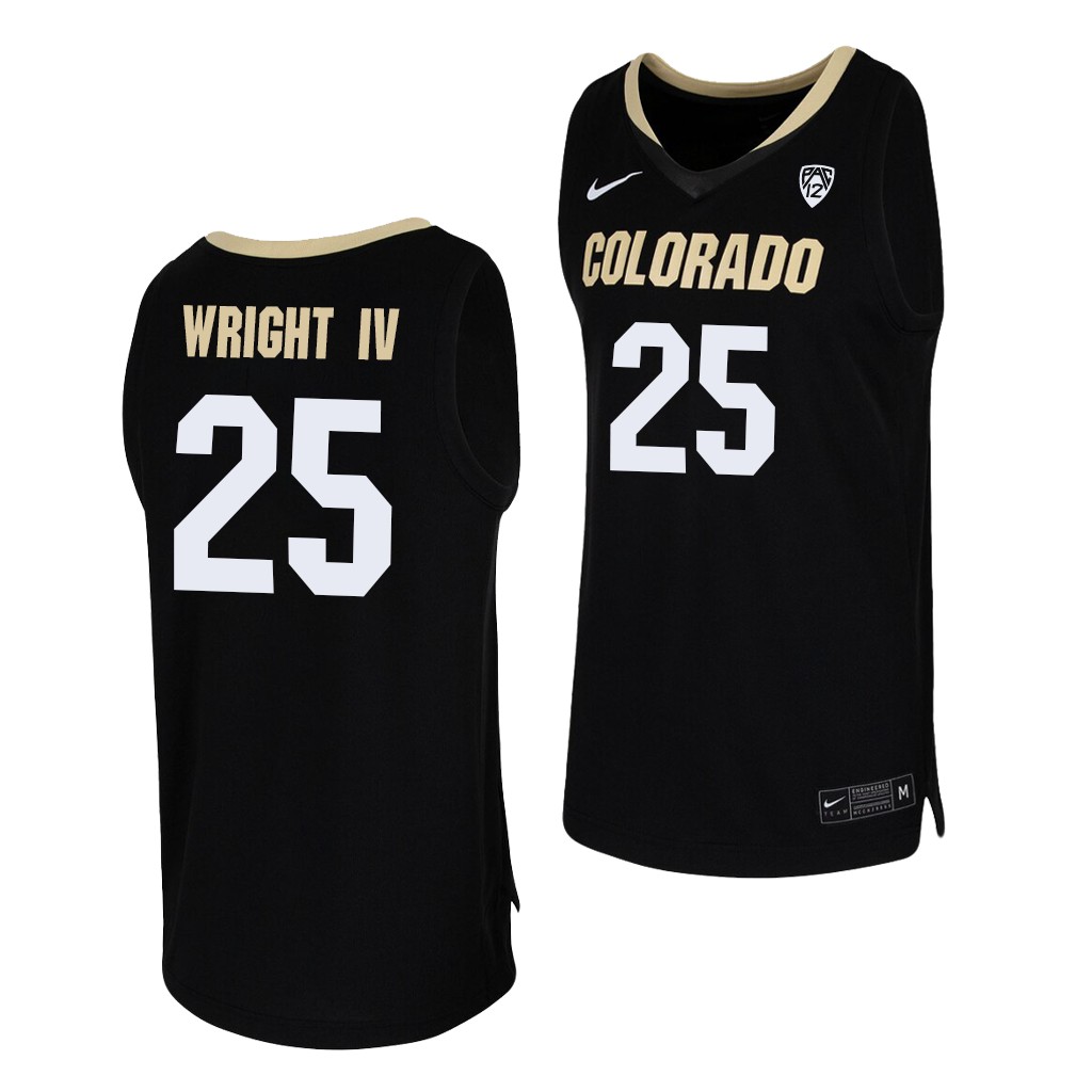 Colorado Buffaloes McKinley Wright IV Black College Team Jersey