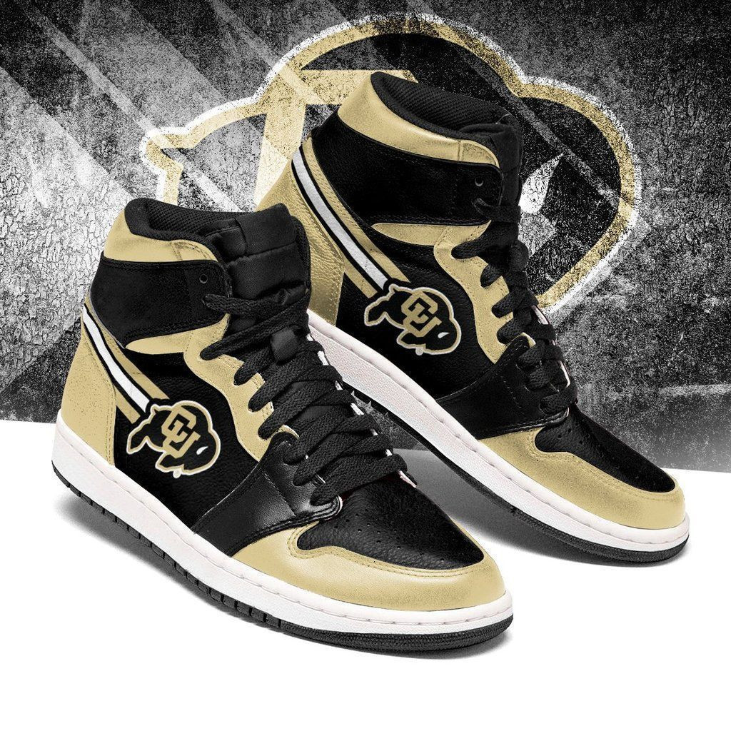 Colorado Buffaloes NCAA Fashion The best Sneakers Basketball Shoes Leather High Top Air Jordan Sneaker, Air Jordan Hightop