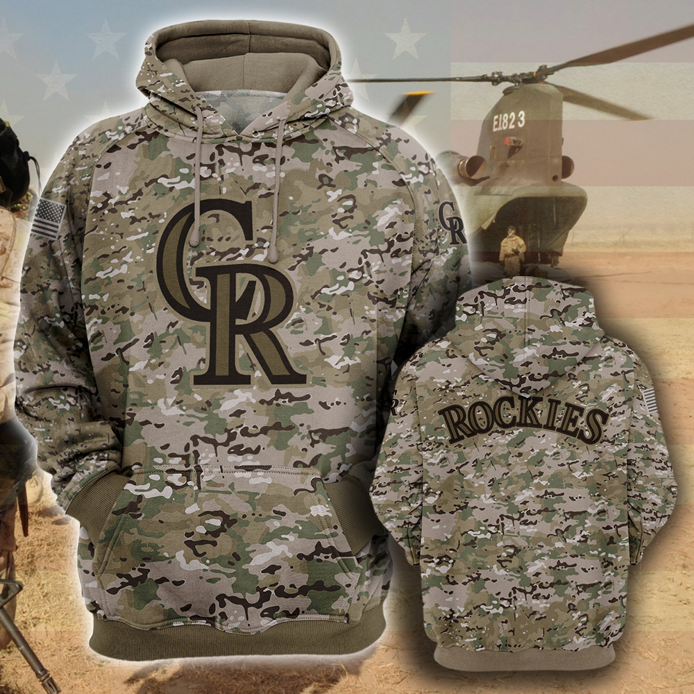 Colorado Rockies- All Over Prints 3D Hoodie – Camo Style