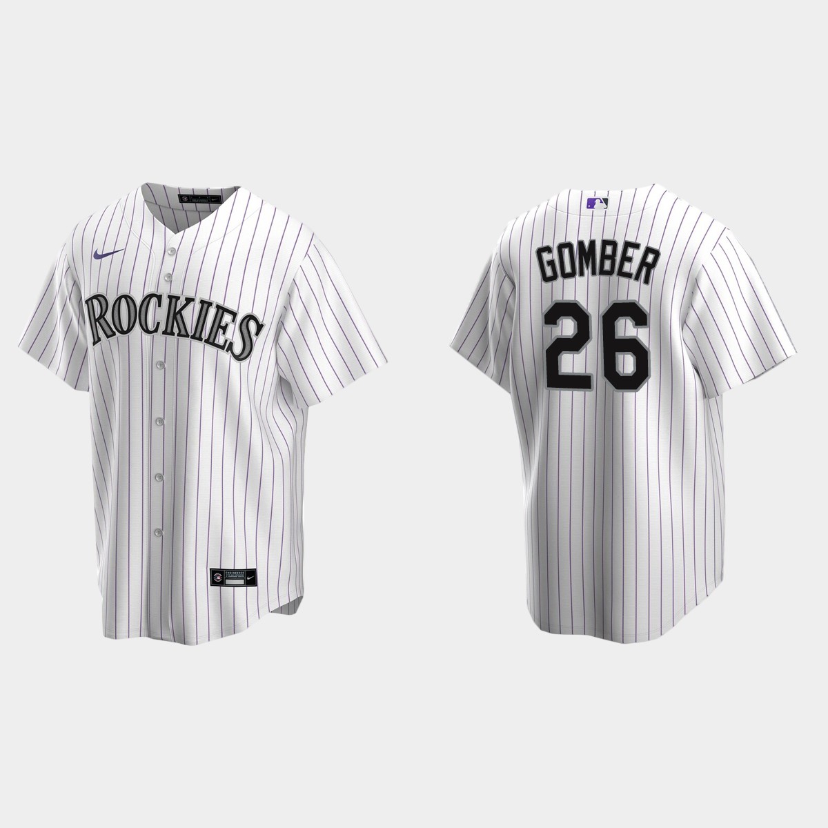 Colorado Rockies #26 Austin Gomber Home Jersey – White