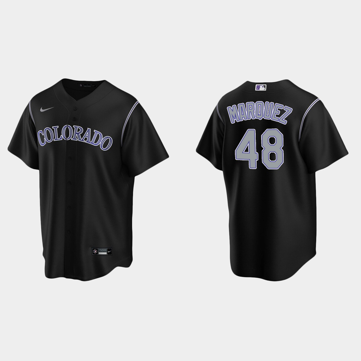 Colorado Rockies #48 German Marquez Black Alternate Jersey