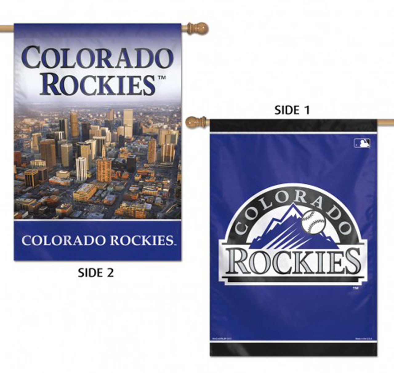 Colorado Rockies 2 Sided MLB Vertical Garden Flag, House Flag